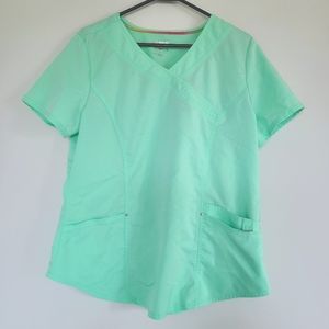Scrubstar Menthol Green Scrub Top
